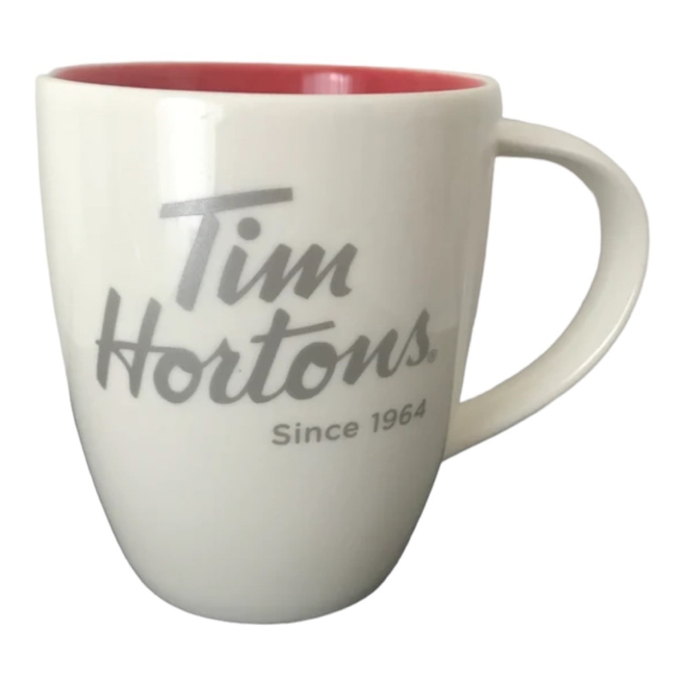 Tim Hortons 2014 Bilingual Red Limited Edition Ceramic Coffee Cup Collectible